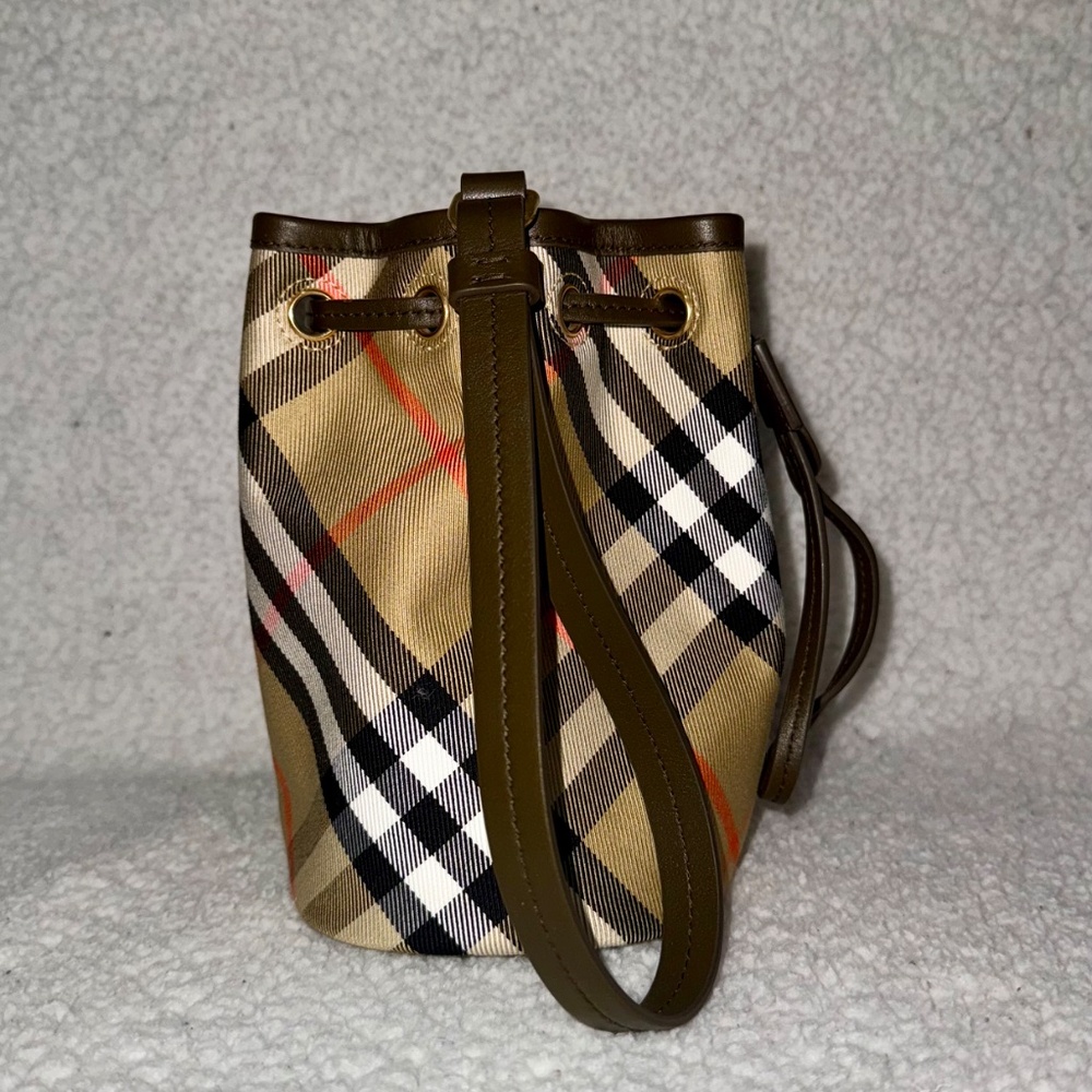Burberry Check Mini Drawstring Pouch - Picture 4 of 11